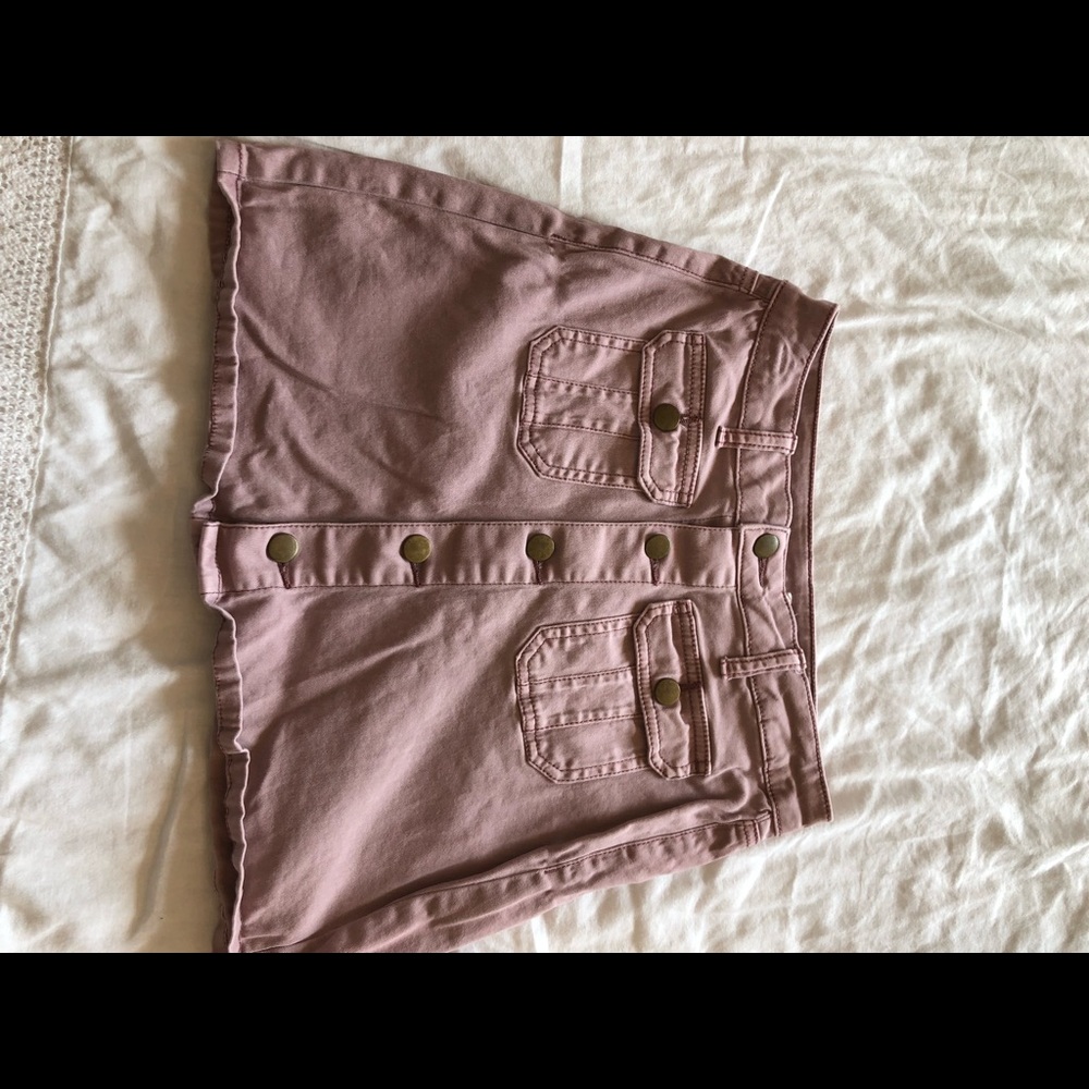 Altered state pink button down skirt
